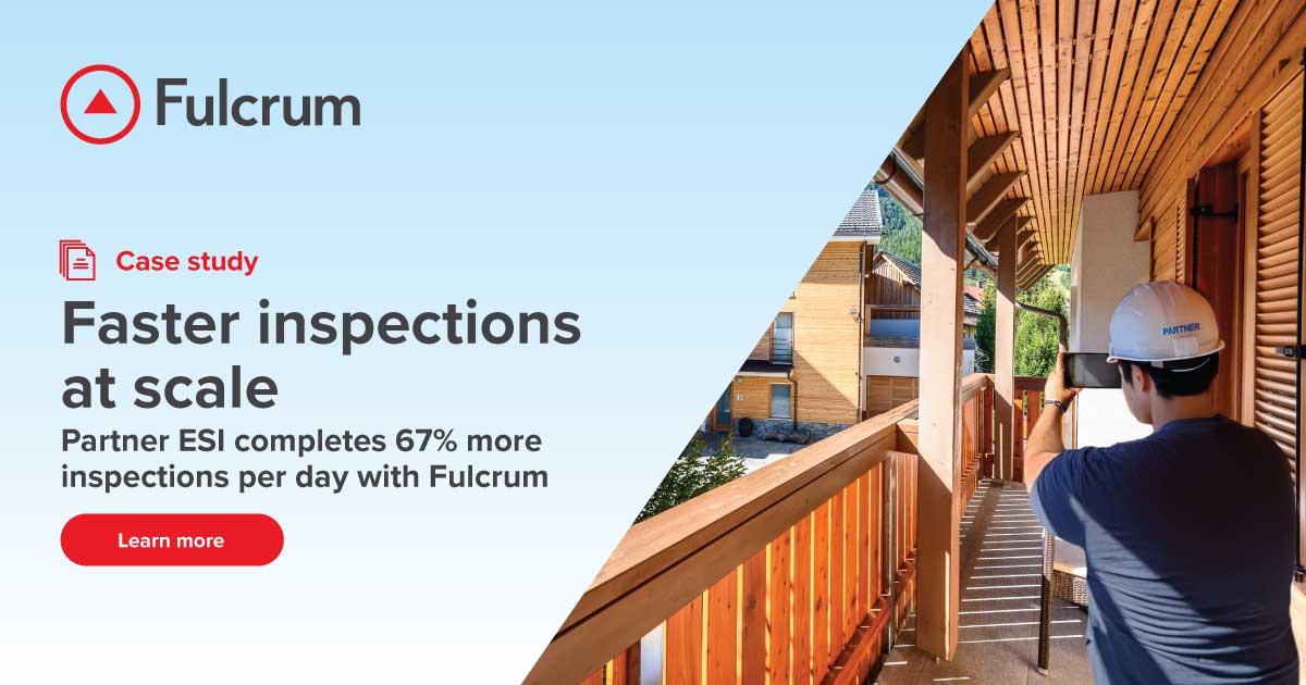 fulcrumapp's tweet image. 🚀 AI-powered voice data entry + automated photo management = 67% more productivity   
@Partner_ESI scaled up from 15 to 25+ inspections per crew, per day with Fulcrum. See how 📈
👉 tinyurl.com/5yhvdh2z  #PartnerESI #AudioFastFill #FieldAI #FieldData #FieldInspections