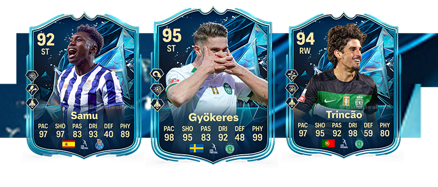 BubblesFIFA's tweet photo. Then Primeira Liga Season is coming to a close and TOTS is just around the corner! ✨☄️

Who would you like to see in the front 3? 🤔🪄

#FC25 #eSports #SportingCP #Portugal #Porto #Benfica #fifa #EAFC25 https://t.co/8ke6frhW1M