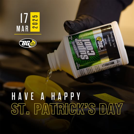 BGGreatBritain's tweet image. Have a craic-ing St. Patrick’s Day from us at BG! Thanks to over 50 years of R&amp;amp;D and product innovation we've been helping drivers successfully maintain their vehicles effectively since 1971. #notjustluck Shouldn't YOU be on board with BG? #StPatricksday #preventativemaintenance