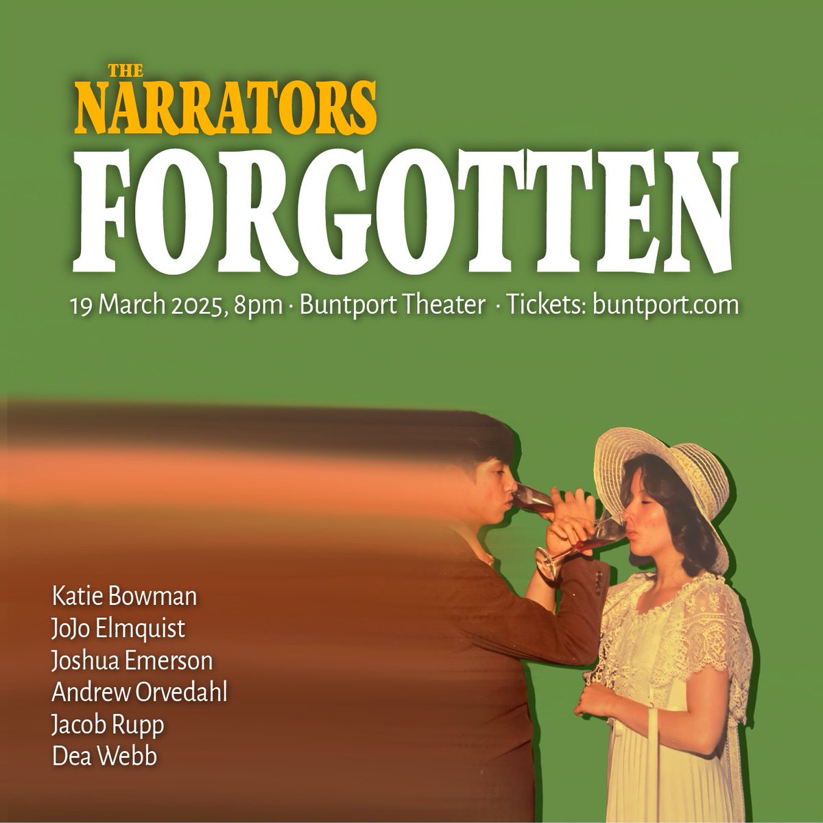 🫥THIS WEDNESDAY at Buntport Theater in Denver! We have an incredible lineup of true stories on the theme FORGOTTEN, hosted by <a href="/TheOrvedahl/">Andrew O.</a>. See you there!