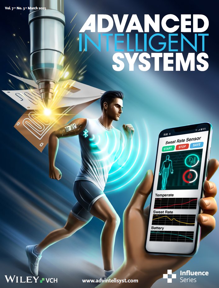 Yasser Khan (@khanlabusc) on Twitter photo Our paper on the printed capacitive sweat rate sensor has been chosen as a cover for the journal, Advanced Intelligent Systems. 💦🩹✨
Cover: advanced.onlinelibrary.wiley.com/doi/10.1002/ai…
Paper link: doi.org/10.1002/aisy.2…
PDF: khan.usc.edu/assets/files/i…
<a href="/Advintellsyst/">Advanced Intelligent Systems</a> Our paper on the printed capacitive sweat rate sensor has been chosen as a cover for the journal, Advanced Intelligent Systems. 💦🩹✨
Cover: advanced.onlinelibrary.wiley.com/doi/10.1002/ai…
Paper link: doi.org/10.1002/aisy.2…
PDF: khan.usc.edu/assets/files/i…
<a href="/Advintellsyst/">Advanced Intelligent Systems</a>