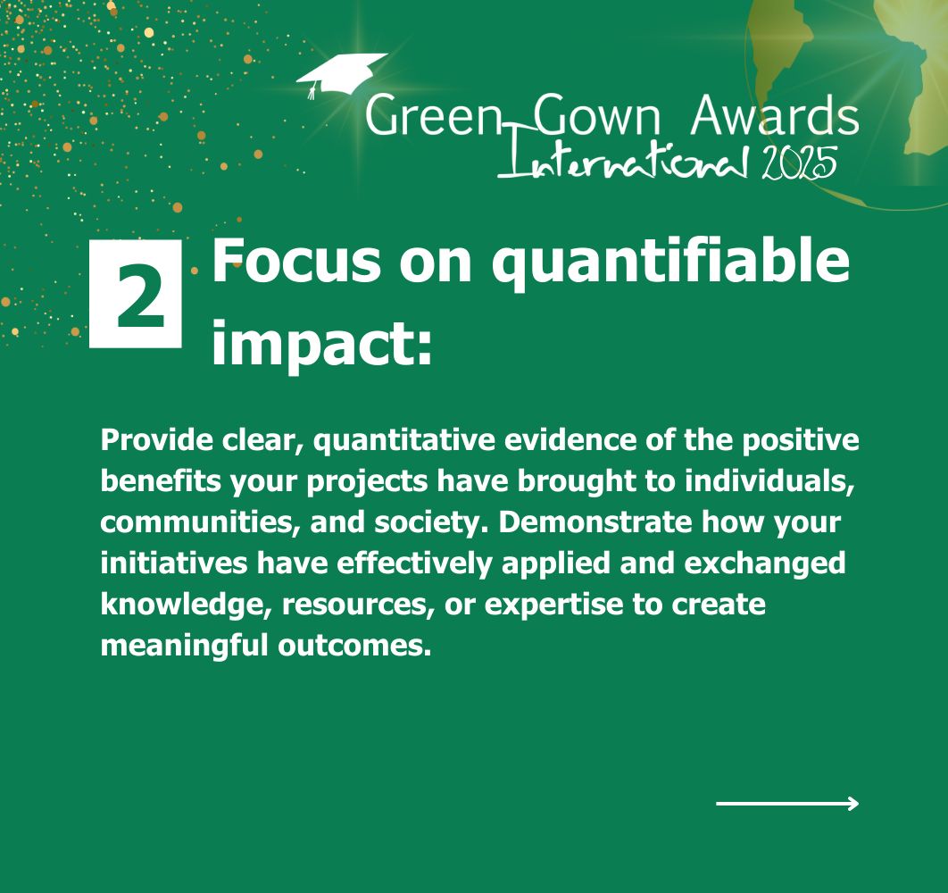 greengowns's tweet photo. International Green Gown Awards: is your institution leading initiatives that benefit society, we want to hear from you! Applications are open now.

Find out more and apply: https://t.co/v66hSCiK10 
#SustainableEducation #GreenGownAwards #ClimateAction #SustainableUniversities https://t.co/r9VentJkZr