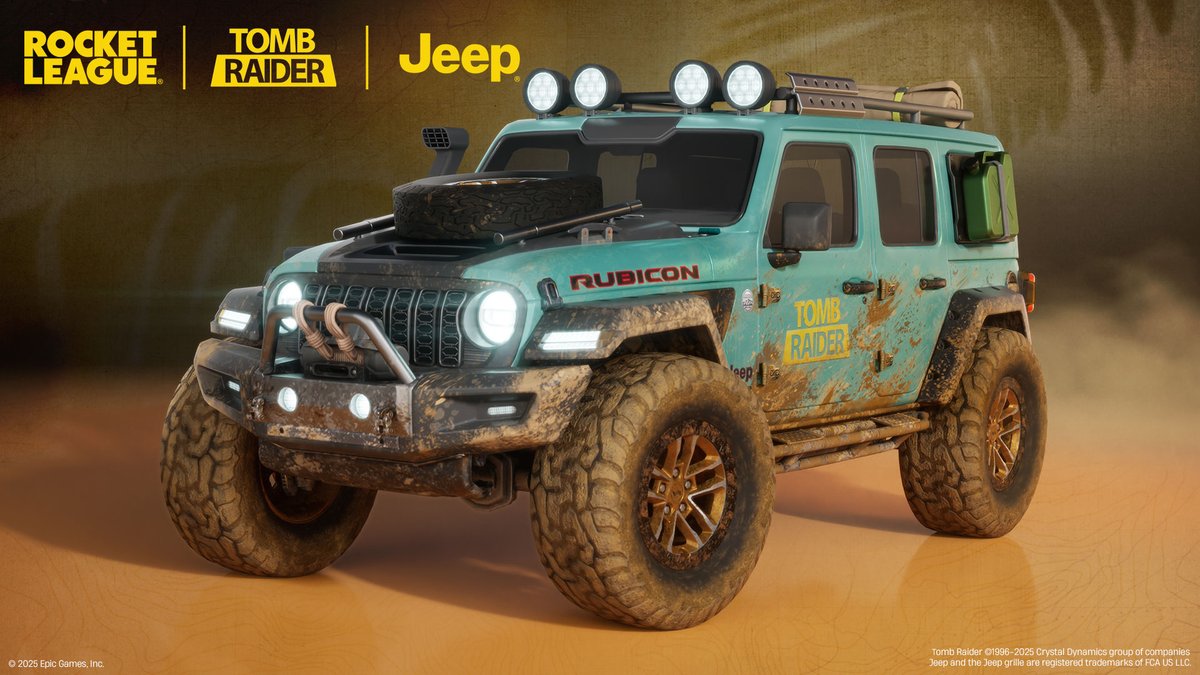 To give back to the community: Here's a Jeep® Wrangler Rubicon Tomb Raider bundle giveaway for Fortnite/Rocket League!

To enter:
- Follow <a href="/RocketYota/">GGM1 Yota</a> 
- Like, comment and retweet!

Winner announced March 23rd. Will be given a code for Fortnite V-bucks. (Car is cross game).