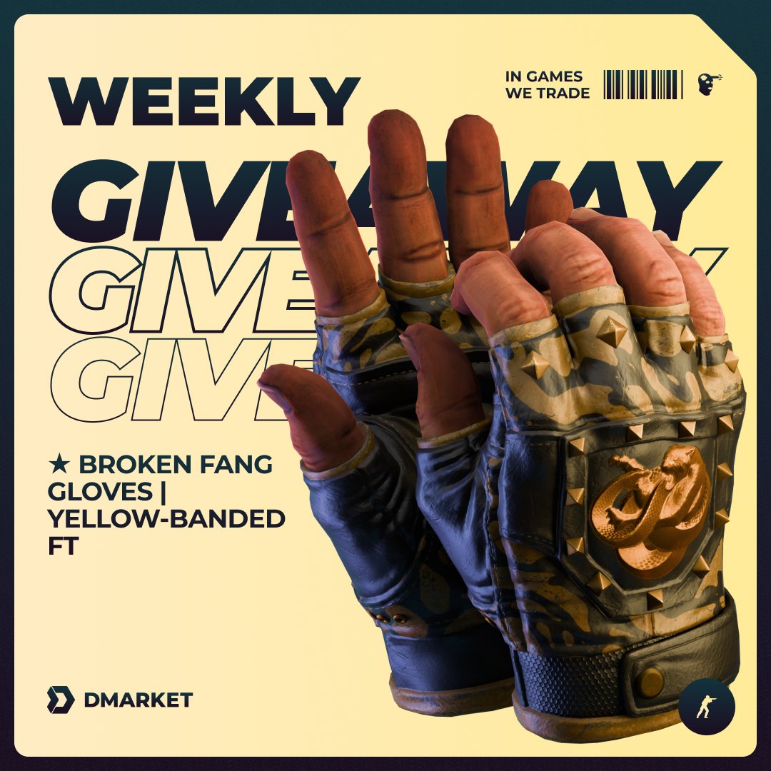DMarket's tweet image. Your new gloves are waiting! 🧤🔥
Don't miss our latest #DMarketPromo!

Find out more here: go.dmarket.com/Giveaway_DMark…