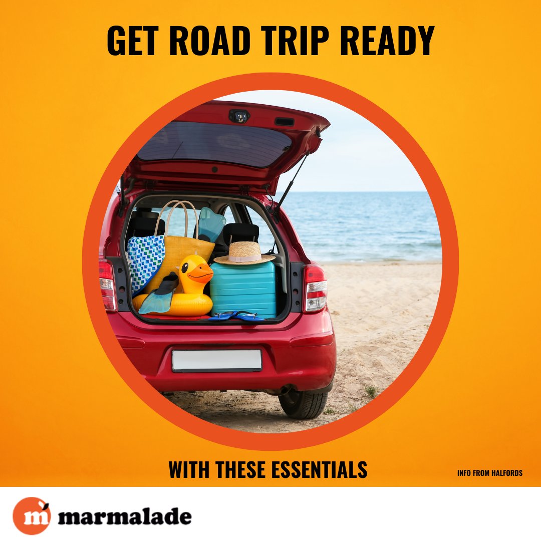 Hitting the road with your mates anytime soon? Stay one step ahead with this essential checklist for your next road trip 👇
🚗 Phone chargers
🚗 Satnav 
🚗 Stock up on snacks and drinks
🚗 Check the air con!
🚗 Weather-appropriate clothes
🚗 Entertainment 
🚗 First aid kit