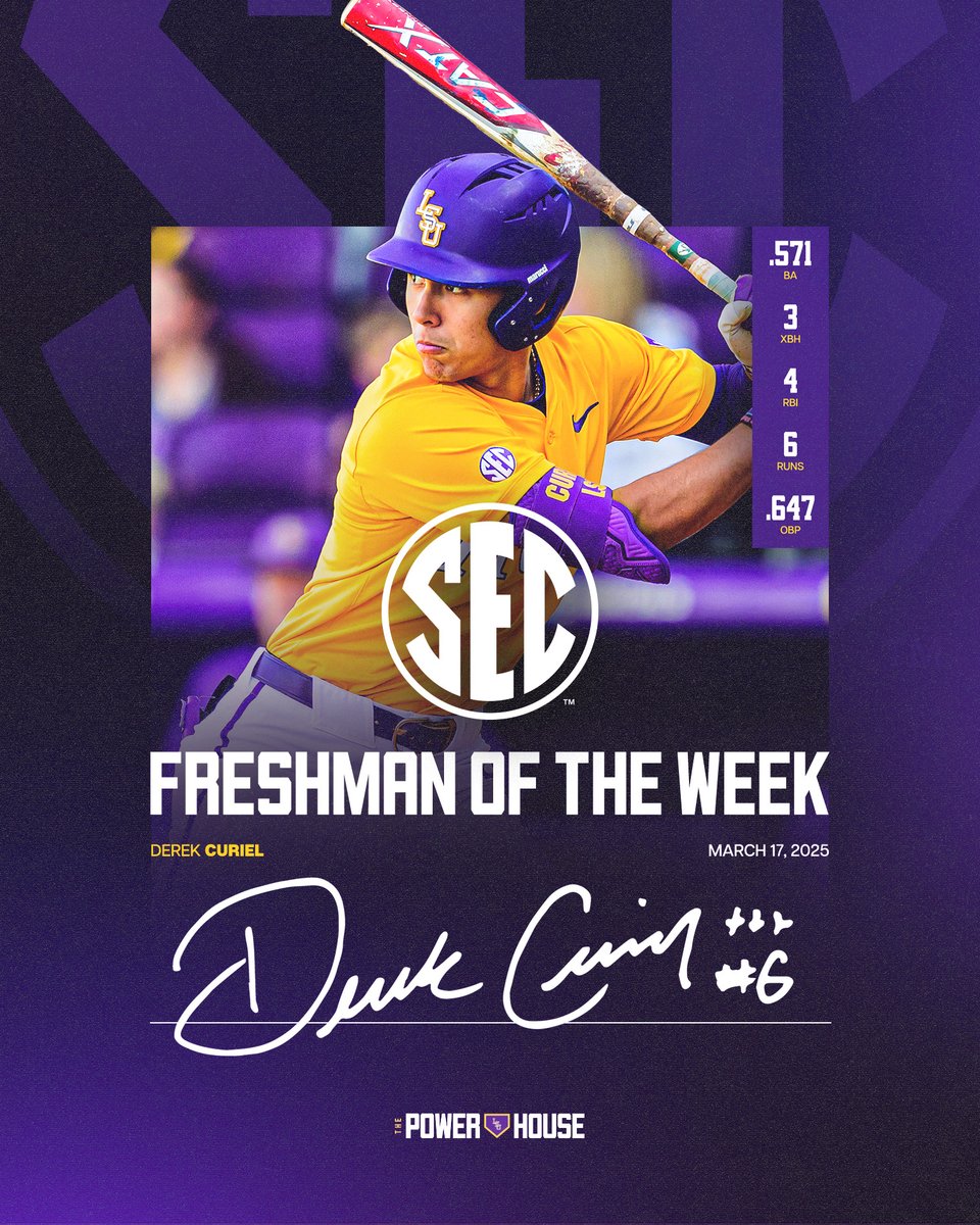 Derek Curiel is your SEC Freshman of the Week 🔥