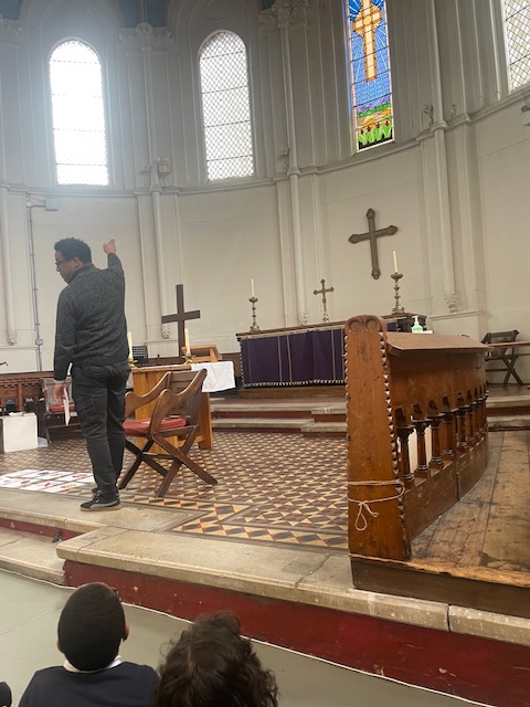 The Reception children visited St Paul's Church this morning to learn all about the Easter story.