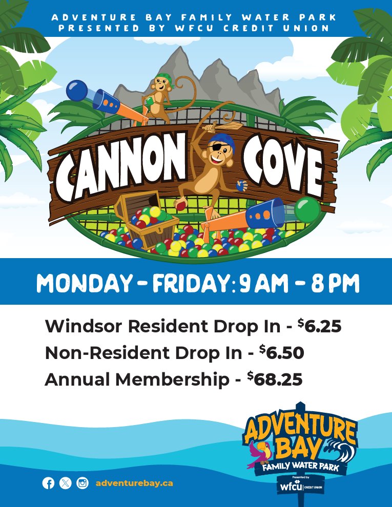 Starting April 1, 2025 our admission fees for Adventure Bay will be increasing. If you are planning to come visit, grab an online ticket now at our current price.  Also we have a membership designed to help you save money while visiting us as many times as you would like.