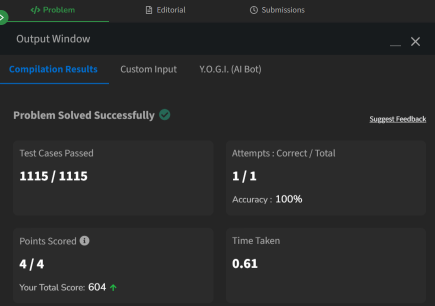 Mayank_kumar111's tweet photo. Day 123: Each new day brings fresh challenge, and every solved problem builds confidence and mastery coding journey

@geeksforgeeks

#CodingChallenge #162DaysOfCode #gfg160 #Day123 #CodeMastery #CodeLife #geekstreak2024 #DSA #LearnToCode #LearnDSA #160DaysOfCode #GeeksForGeeks https://t.co/1ZrVmwJ6sQ