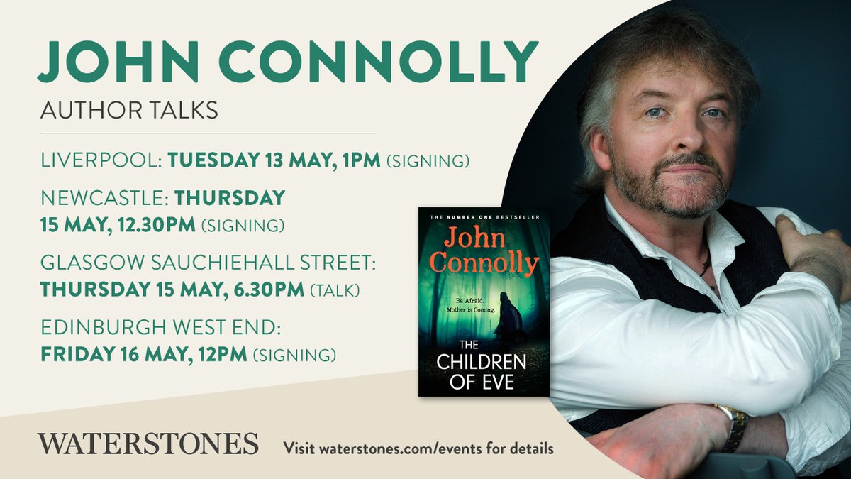 Grab your tickets now folks for what will be a very popular event with <a href="/jconnollybooks/">John Connolly</a>