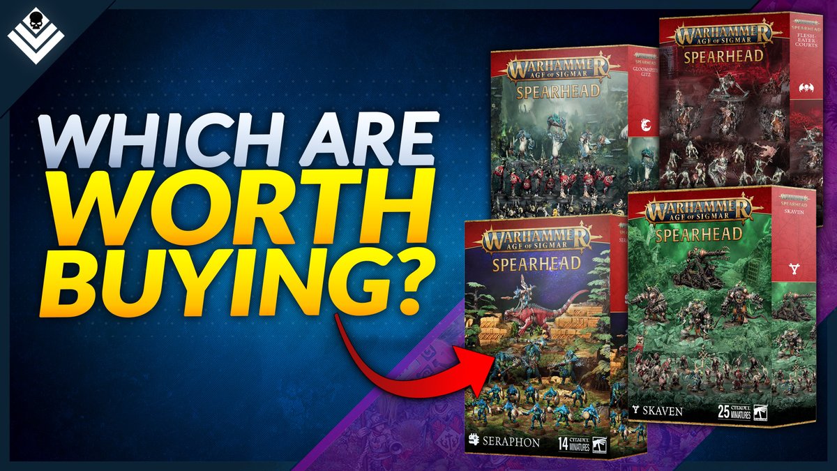 It's been a while but we finally have a new video on the channel!

We discuss every Spearhead box, not only for value and the full game of AoS, but also ranked for how they do in the Spearhead format too!

youtu.be/h52FUaJtGlI

RT's appreciated

#WarhammerCommunity #newaos