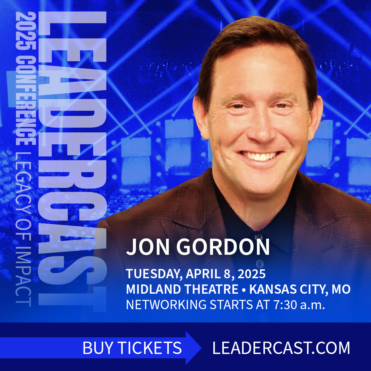 Jon Gordon is bringing the power of positivity to Leadercast 2025! Join us on April 8 in Kansas City for insights on leadership, teamwork, and building a winning mindset.

#Leadercast #JonGordon