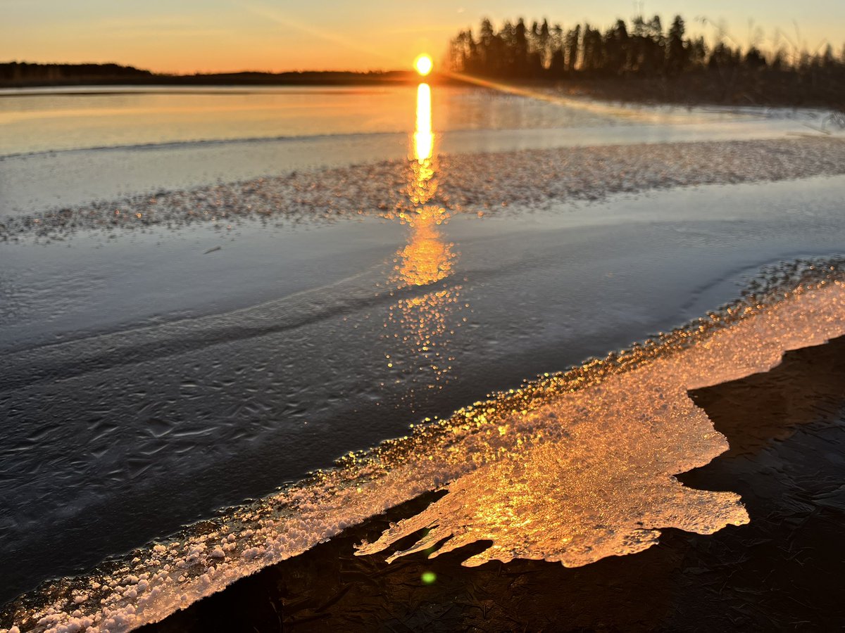 maunusson's tweet photo. Auringonnousu #kemiö tänään klo 0655. Mökkilahden tämän päivän erikoisuudet olivat tukkasotkat ja lähilepän pyrstötiaiset. https://t.co/MOCnVxfUnG