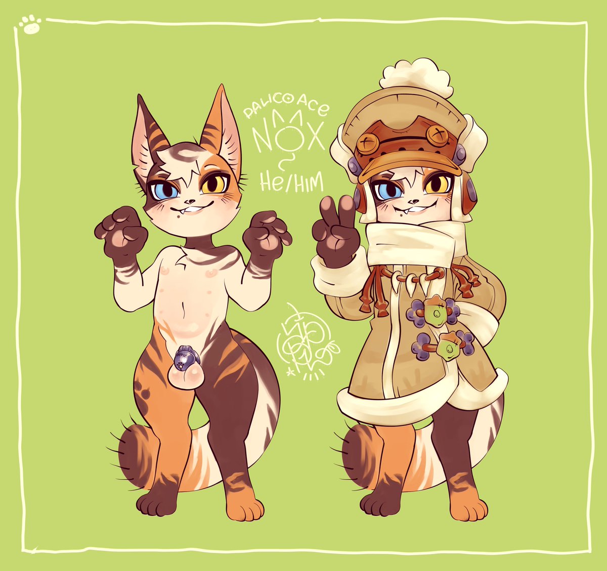 BMeowscarada's tweet photo. @Fermusieboir4 Always a treat to see more Calico Palicos runnin about~! https://t.co/oGn6xlHR4g