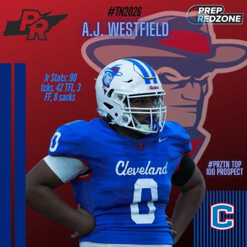 Chris Smith (@csmithscout) on Twitter photo Potential Top 10 DL ranked by <a href="/PrepRedzoneTN/">Prep Redzone Tennessee</a>
- One of the best disruptors from our #TN2026 class; Has a great feel for getting off blocks & getting into the backfield; Quick feet in short spaces; Shows sudden movements (Explosive flashes); Possibly best DL hands in the state Potential Top 10 DL ranked by <a href="/PrepRedzoneTN/">Prep Redzone Tennessee</a>
- One of the best disruptors from our #TN2026 class; Has a great feel for getting off blocks & getting into the backfield; Quick feet in short spaces; Shows sudden movements (Explosive flashes); Possibly best DL hands in the state