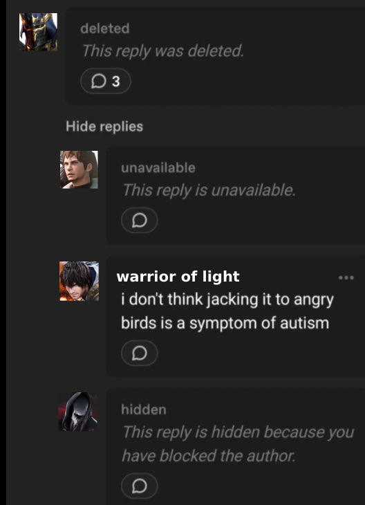 fadamniel's tweet photo. this is how it must look like every time wol wants to have a chat with the guys (gender neutral) inside their head in front of other people https://t.co/TwuDAUeIQw