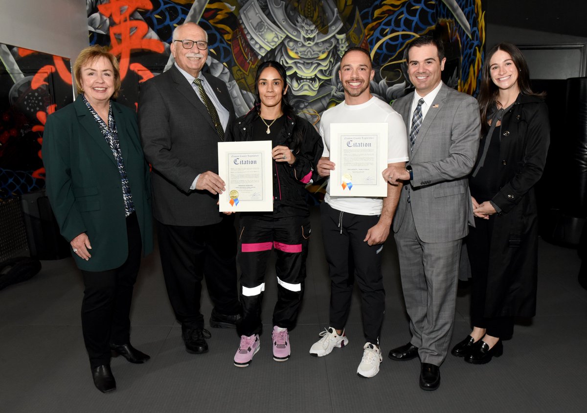 LegFerretti's tweet photo. It was my pleasure, along with Hempstead Town Clerk Kate Murray and Councilman Dennis Dunne to join TKA Karate/Hero Fitness in Levittown for a mural signing by Renowned Female Boxer Amanda Serrano.  This mural was created by internationally acclaimed muralist  Andaluz the Artist. https://t.co/CHRMf5VsYV