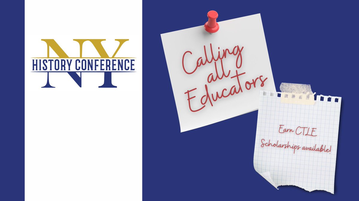 Scholarships are available to help #educators offset costs to attend #NYHC25. Conference info and details on how to apply are available here: nysm.nysed.gov/research-colle… <a href="/NYSCSS/">NYSCSS</a> <a href="/NYSCSS_NYS4A/">NYSCSS</a> #sschat #SocialStudies