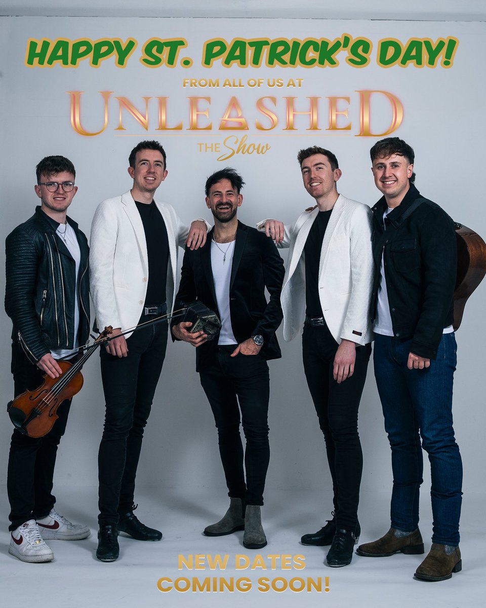 UnleashedTheShw's tweet photo. Happy St Patrick’s day to all of our wonderful followers 💚 

We are so grateful for each of you and cannot wait to bring this show to life very soon. https://t.co/xq1TbYfEki