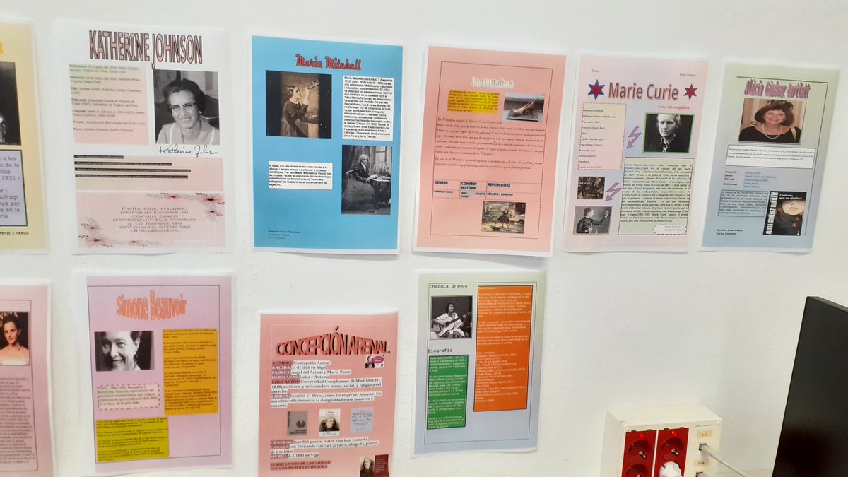 CfaCornella's tweet photo. En motiu de la #SetmanaDeLaDona, els grups de #CompeTIC1 #CompetènciaDigital han preparat unes infografies relacionades amb dones que han destacat en l'àmbit científic,tecnològic,polític i social. El resultat el podeu veure en aquestes imatges!😊@educaciocat @se_bll5 @igualtatcat https://t.co/xmoBnwEFQc