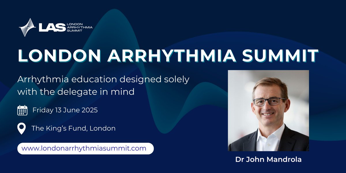 London Arrhythmia Summit (@ldn_arrhythmia) on Twitter photo 📢Faculty Announcement!📢
We’re excited to welcome cardiac electrophysiologist <a href="/drjohnm/">John Mandrola, MD</a> as a speaker at #LAS2025! 🎤Join us on Friday, June 13 for his talk 📅
Register now to secure your spot: londonarrhythmiasummit.com
#EPeeps #EP #HeartRhythmDisorders #ArrhythmiaResearch 📢Faculty Announcement!📢
We’re excited to welcome cardiac electrophysiologist <a href="/drjohnm/">John Mandrola, MD</a> as a speaker at #LAS2025! 🎤Join us on Friday, June 13 for his talk 📅
Register now to secure your spot: londonarrhythmiasummit.com
#EPeeps #EP #HeartRhythmDisorders #ArrhythmiaResearch
