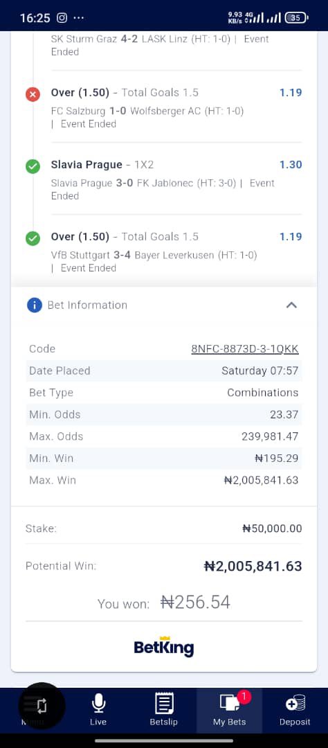 JusticeValent16's tweet photo. @BetKingNG @BetKingNG @BetKingHelp I played a game with 50k to win #2,005,841.63 and I’m seeing, “you won #256.54”. You people should do something about it abeg, here are my screenshots, https://t.co/zgTx0ROW1X