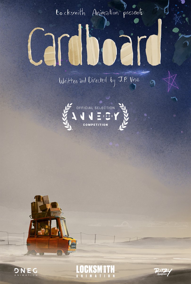Locksmith Animation (@lsanimation) on Twitter photo Locksmith Animation’s first-ever short film is heading to <a href="/annecyfestival/">Annecy Festival</a>! 🎉 We’re thrilled Cardboard will premiere this June in the Young Audiences category. Huge congrats to J.P. Vine, Producer Michaela Manas Malina, our team, and partners <a href="/dneg/">DNEG</a> & <a href="/ritzyanimation/">Ritzy Animation</a>!
#Annecy2025 Locksmith Animation’s first-ever short film is heading to <a href="/annecyfestival/">Annecy Festival</a>! 🎉 We’re thrilled Cardboard will premiere this June in the Young Audiences category. Huge congrats to J.P. Vine, Producer Michaela Manas Malina, our team, and partners <a href="/dneg/">DNEG</a> & <a href="/ritzyanimation/">Ritzy Animation</a>!
#Annecy2025