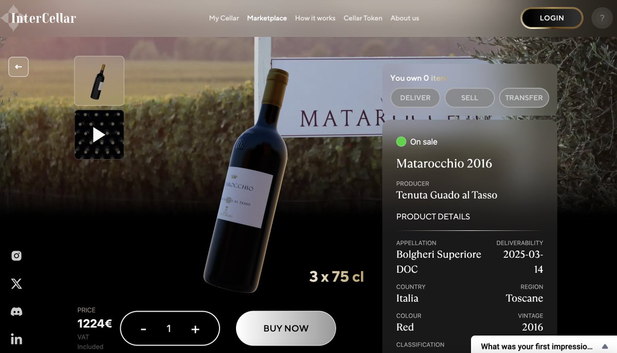 Matarocchio 2016 now available on <a href="/InterCellar_/">InterCellar</a> ! 🍷

The Matarocchio is a rare and iconic expression of 100% Cabernet Franc, produced only in exceptional vintages. 🍇 

The 2016 vintage showcases the estate's dedication to excellence, highlighting the harmony between tradition