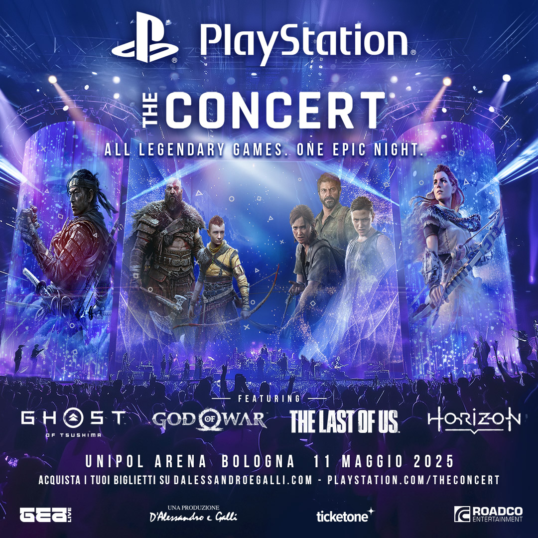 PlayStationIT's tweet image. Vivi la potenza delle colonne sonore di The Last of Us, God of War, Horizon e molti altri, eseguite da un ensemble di musicisti straordinari 🎶Lasciati trasportare dalle emozioni in un’esperienza immersiva tra suoni, luci e emozioni indimenticabili 💙