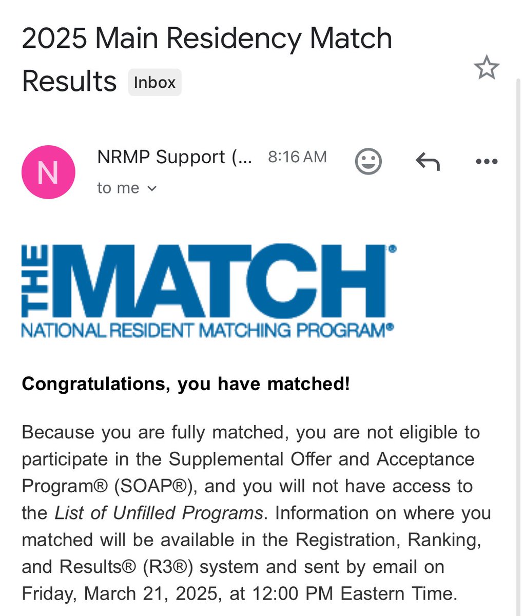 dr_c_lockwood's tweet photo. I’m going to be a neurologist! So grateful and excited! 🎊🧠

#Match2025 @NMatch2025 https://t.co/NMcmBiHgP8