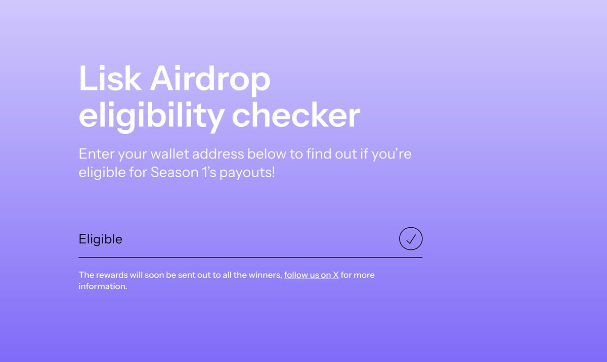 FlashLoaner0x's tweet image. ✅✅ #lisk #airdrop eligibility checker

👉👉 Iisk.io/eligibility-ch…

💕💕 Paste your wallet  and drop if eligible 🚀🚀