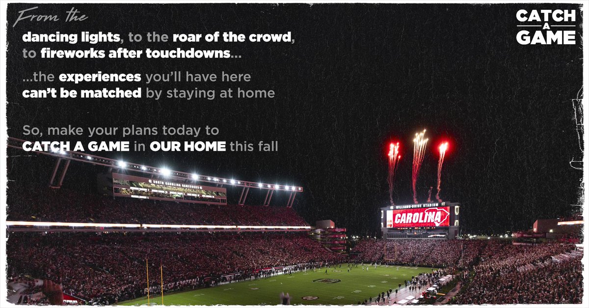 MylesxNorwood's tweet image. The experiences you'll have at Williams-Brice Stadium can't be matched by staying at home!
Make plans to join us this fall!
➡️ cloud.e.athletics.sc.edu/fb25sa