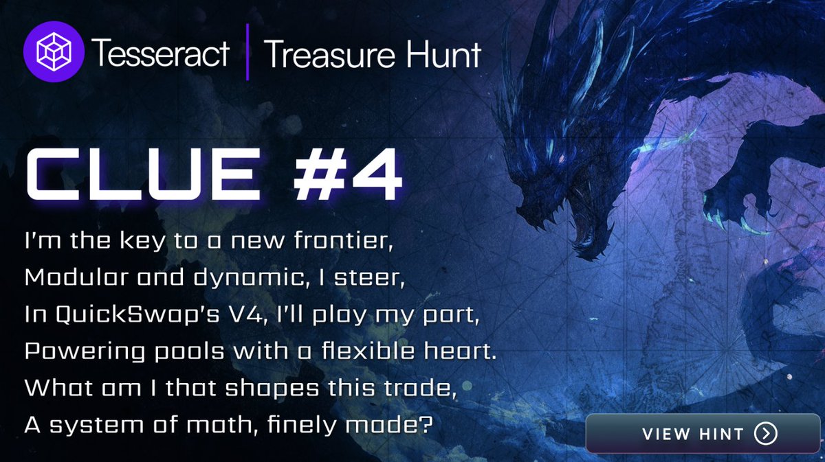 Tesseract's Treasure Hunt resumes now! 

Sift through the Polygon ecosystem, solve riddles, and win your share of $3000 💰

The treasure hunt runs from now-Friday, March 21st with 4 new clues each day

Get started by reading the article below &amp; completing the registration form👇