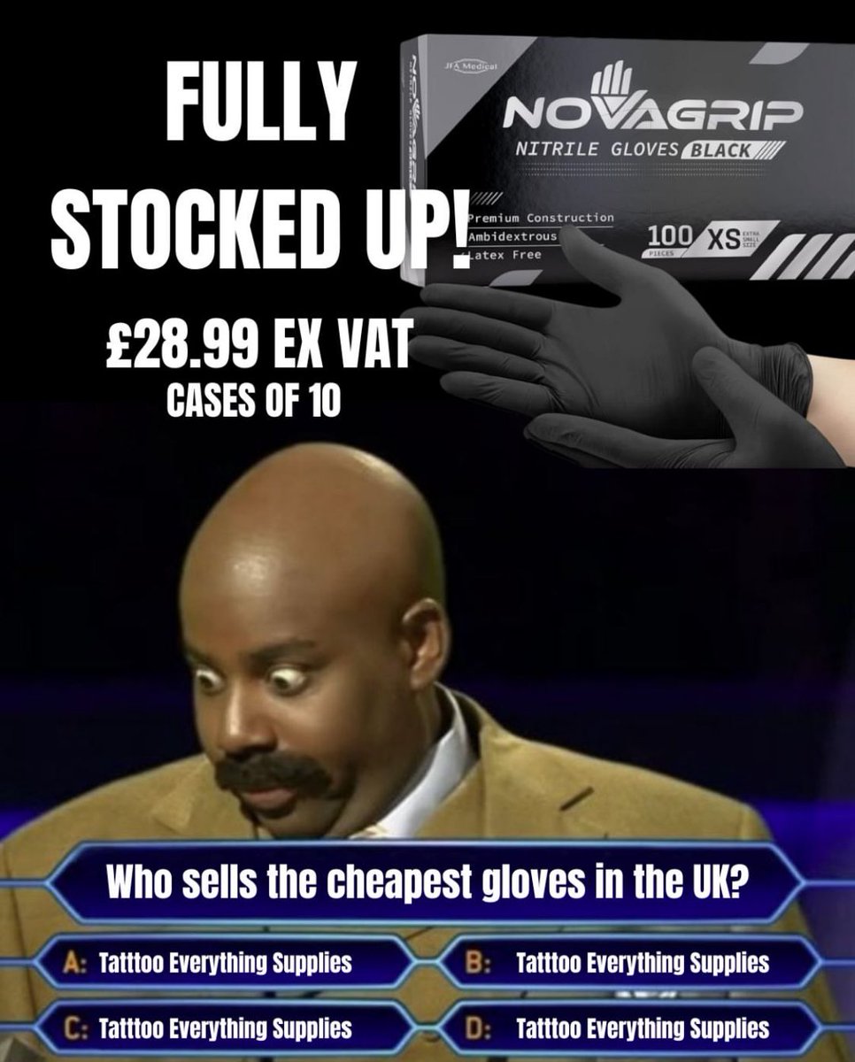 Big savings, no compromise on quality! 💥

We've just received another delivery of NovaGrip Black powder free Nitrile Gloves 4G – sold in cases of 10 for only £28.99 ex VAT! 🙌 

Expected to go fast, so be quick and stock up to keep your costs low! 
AVAILABLE NOW