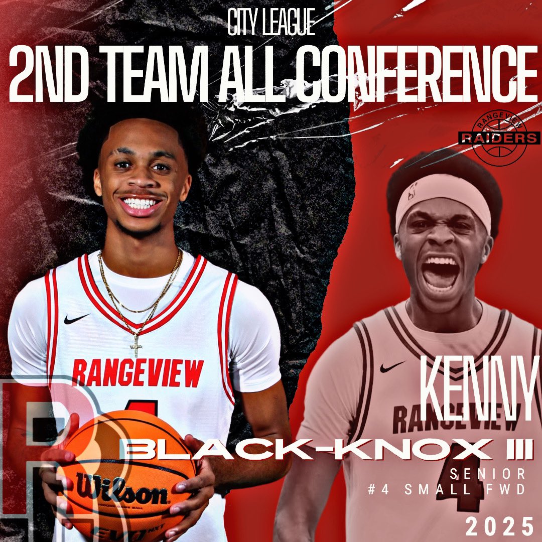 Honor + Blessed  to be named 2nd Team | City League All Conference
<a href="/RaiderBoysHoops/">Rangeview Basketball</a>