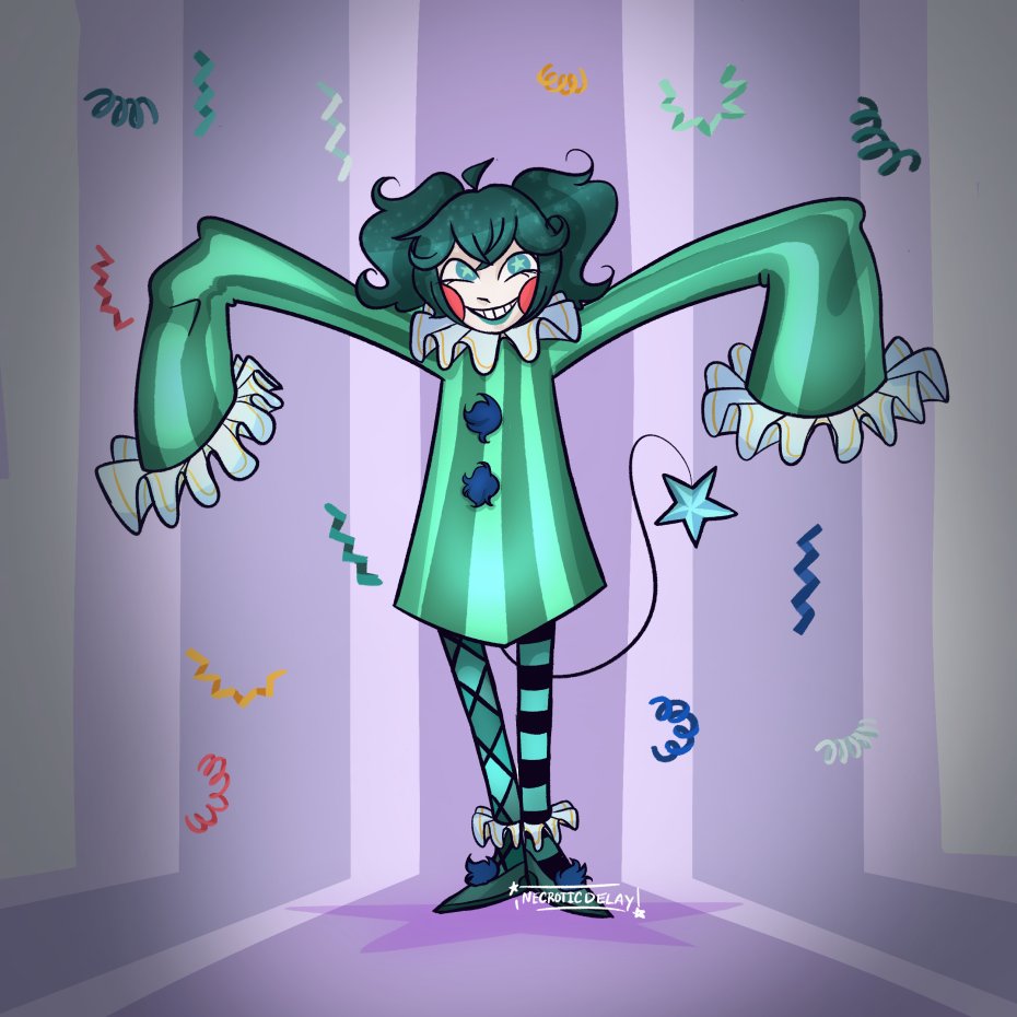 i have had a really bad case of artblock take my oc cyanide
ive decided to give my clowns tails #clownoc #clown