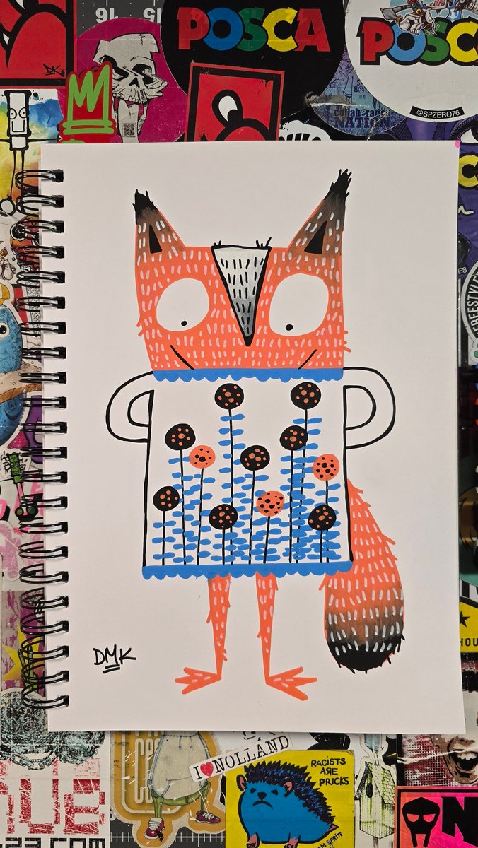 Korporate's tweet image. Practice blending with Posca pens and drawing in the style of Elise Gravel in my latest drawing tutorial. #posca #drawingtutorial
