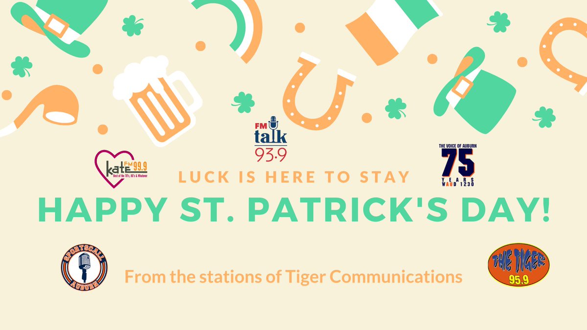 Happy St. Patrick's Day from the Tiger Communications Family of Stations!!!