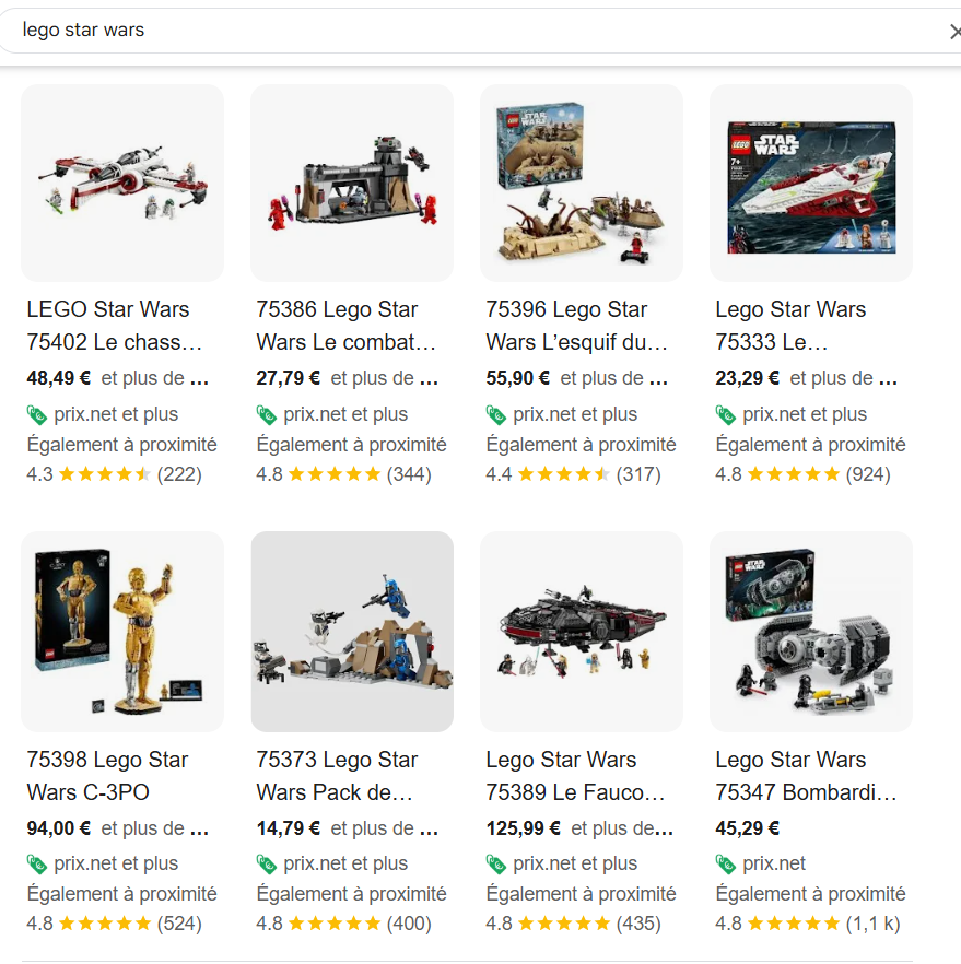 Effet récent de la dernière core update ? Les comparateurs de prix remontant sur Organic Shopping et non plus seulement sur les "Sites de Produits". ça va faire très très mal aux ecommerçants