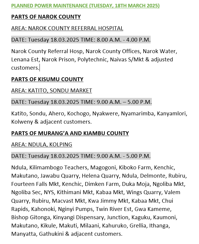 Kenya Power tweet media