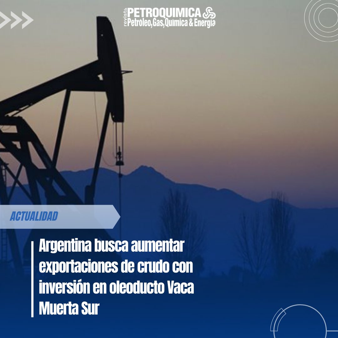 RevPetroquimica's tweet photo. 🛢️ El proyecto del oleoducto #VacaMuertaSur es clave para el desarrollo de la industria energética argentina. 

🔵 Conoce más acá: https://t.co/bv4MuvzbuD https://t.co/iBk8eGMDdY