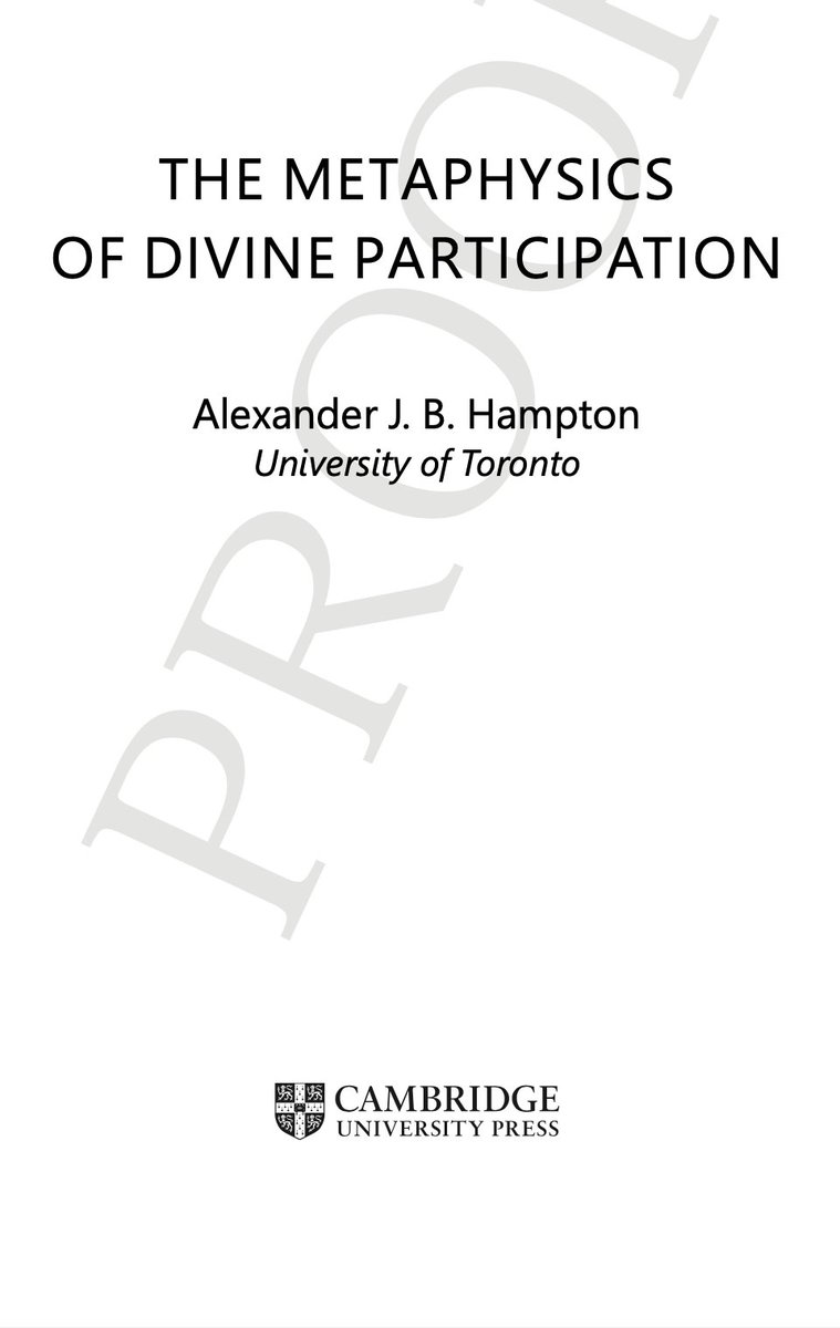 Alexander JB Hampton🦉 (@ajbhampton) on Twitter photo #Metaphysics of #Divine #Participation, publishing very soon from <a href="/CUPReligion/">CUP Religion</a> <a href="/CambridgeUP/">Cambridge University Press</a> <a href="/UofTReligion/">U of T Study of Religion</a> #Metaphysics of #Divine #Participation, publishing very soon from <a href="/CUPReligion/">CUP Religion</a> <a href="/CambridgeUP/">Cambridge University Press</a> <a href="/UofTReligion/">U of T Study of Religion</a>