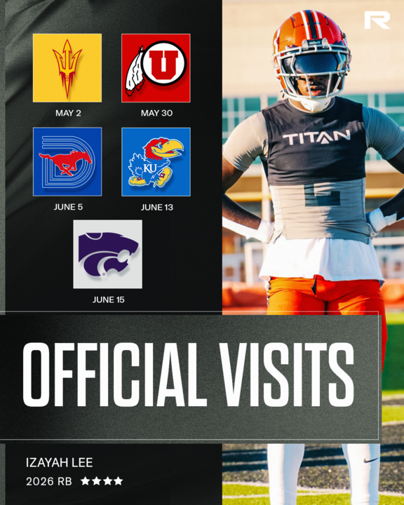 samspiegs's tweet photo. Four-star RB Izayah Lee out of @LancasterFBwebo has locked in 5️⃣ official visits beginning in May, he tells @Rivals 

https://t.co/AKTgBzVyXF https://t.co/5lSqGav91k