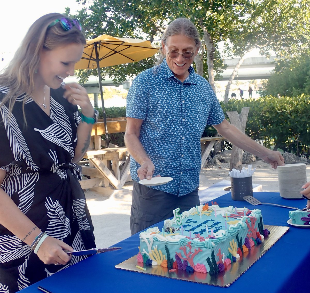 More than 40 colleagues from a dozen organizations came to together for Mission: Iconic Reefs annual workshop to assess progress and plans for future coral outplanting. And, we baked a birthday cake!  🎂
On to the 2025 outplant season!