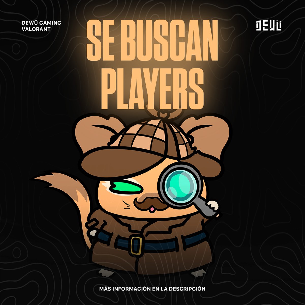¡DEWÜ TE NECESITA! 🐹🫵

Estamos en búsqueda de nuevos jugadores para integrarse a nuestro proyecto ya conformado!

Ofrecemos:
- Proyecto estable a mediano plazo 🌱
- Staff (Coach/Manager/Psicólogo Deportivo) 🧠

Interesados, llenar el formulario 👇
forms.gle/nEFN1eur3RGTSS…