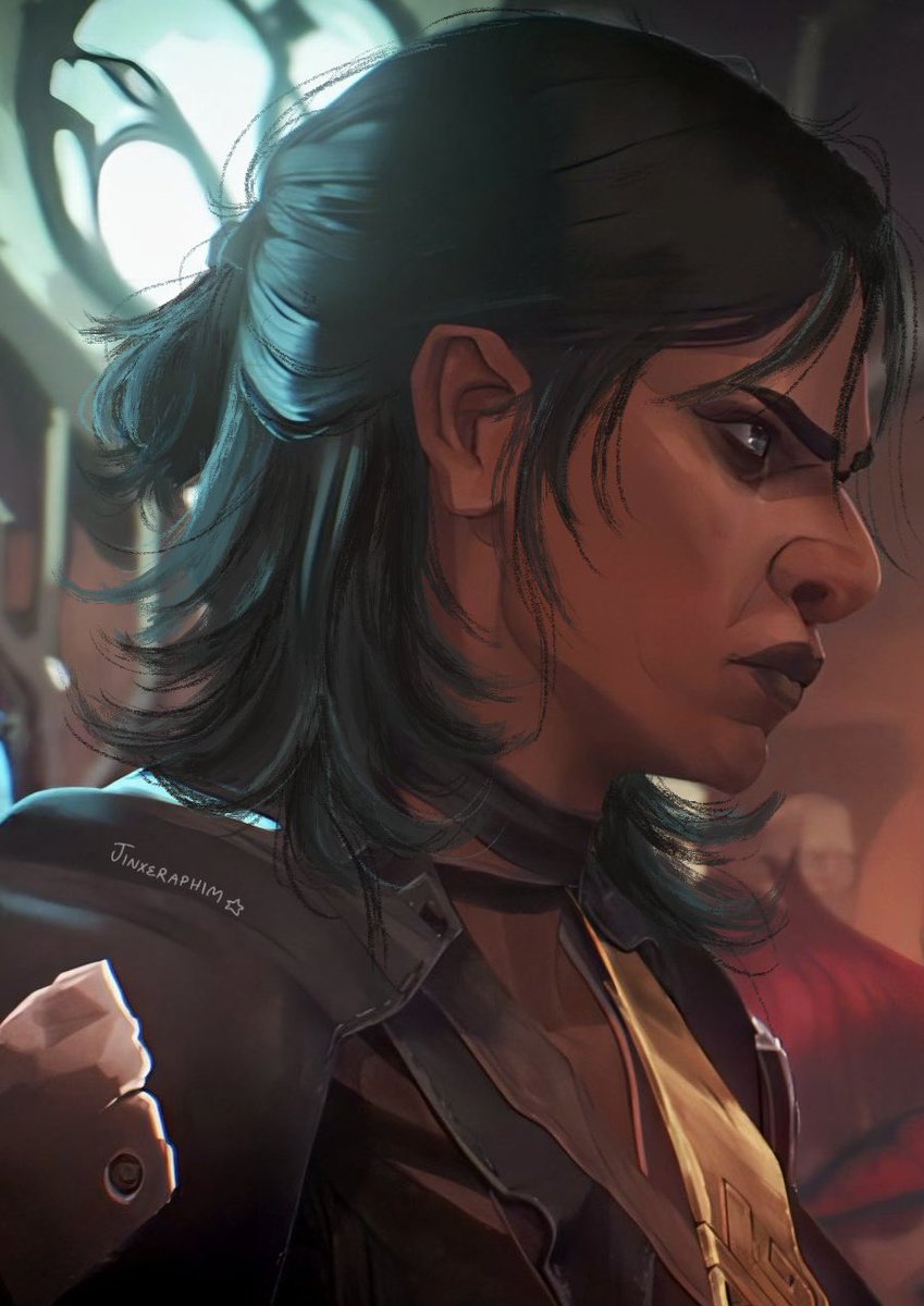 sevika with a wolfcut