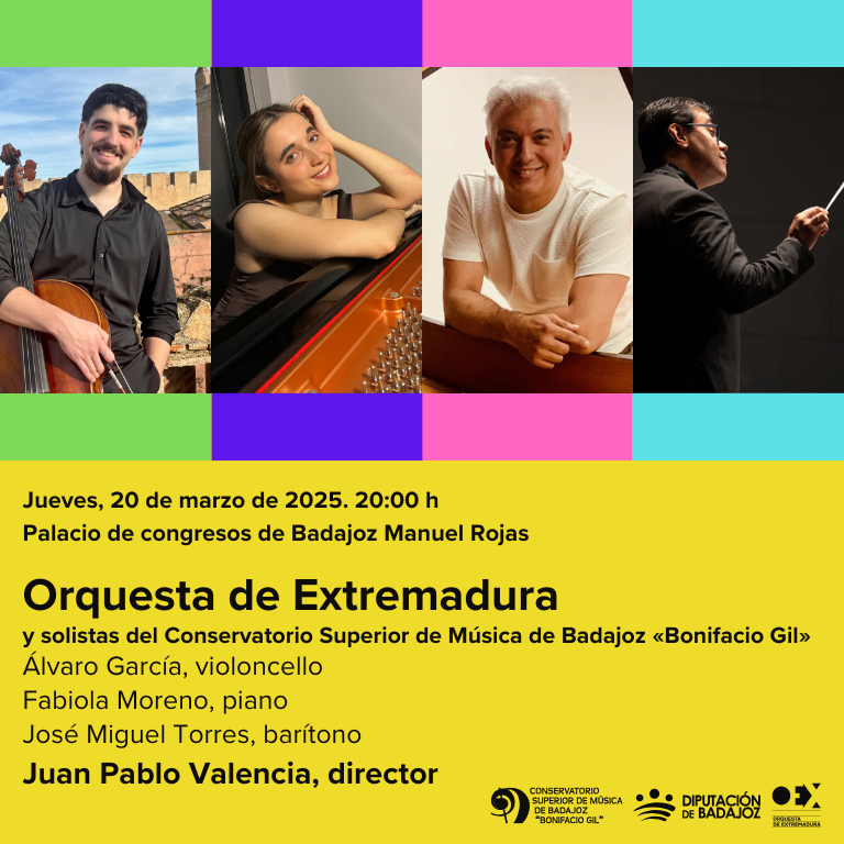 El <a href="/CSMBonifacioGil/">CSM Bonifacio Gil</a> y la Orquesta de Extremadura renuevan su compromiso con la formación musical y el talento joven en un concierto excepcional, donde alumnos solistas del conservatorio tendrán la oportunidad de subir al escenario junto a la OEX.