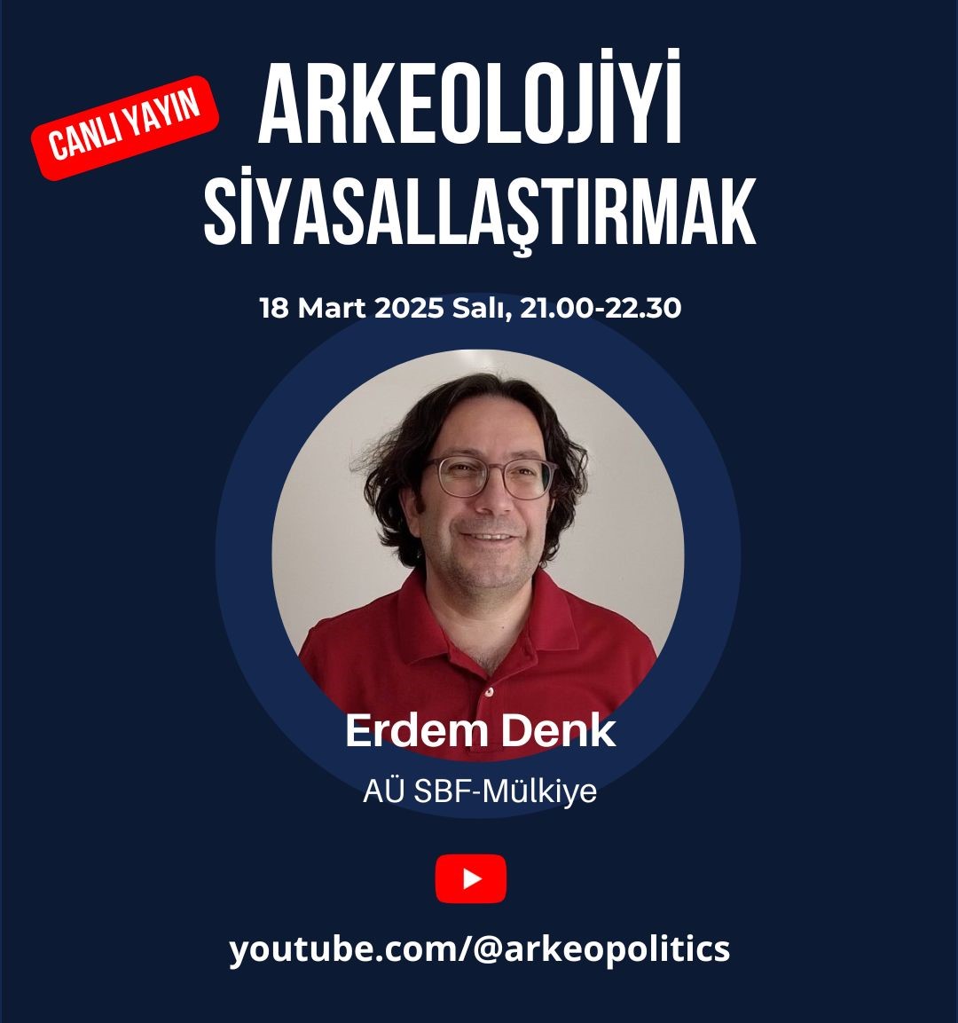 Maddi verileri gün yüzüne çıkaran arkeolojiye merakın gittikçe bir tür geçmiş romantizmine dönüşmesi, naif ya da zararsız bir yaklaşım olmaktan ziyade günümüzü ve geleceği anlamayı da olumsuz yönde etkileyen son derece ciddi bir sorunsal artık. 

youtube.com/live/iN2UESWcz…