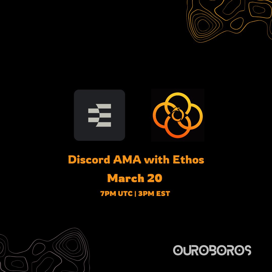 Discord AMA with Ethos

We are delighted to share that we will be the hosting team <a href="/ethos_network/">Ethos</a> and <a href="/0x5f_eth/">Serpin Taxt</a> for an AMA in our discord. 

The evolving landscape of social-fi in web3 is causing a major shift in how users rely on social platforms to navigate this space.

As