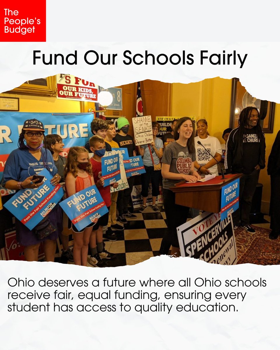 AllInForOhio's tweet image. Ohio’s budget should reflect the needs of the people, not just the powerful! The Ohio People’s Budget is a budget that works for us because every Ohioan deserves to thrive.  

📢 Join the movement! Learn more &amp;amp; take action: ohiopeoplesbudget.org

#OhioPeoplesBudget